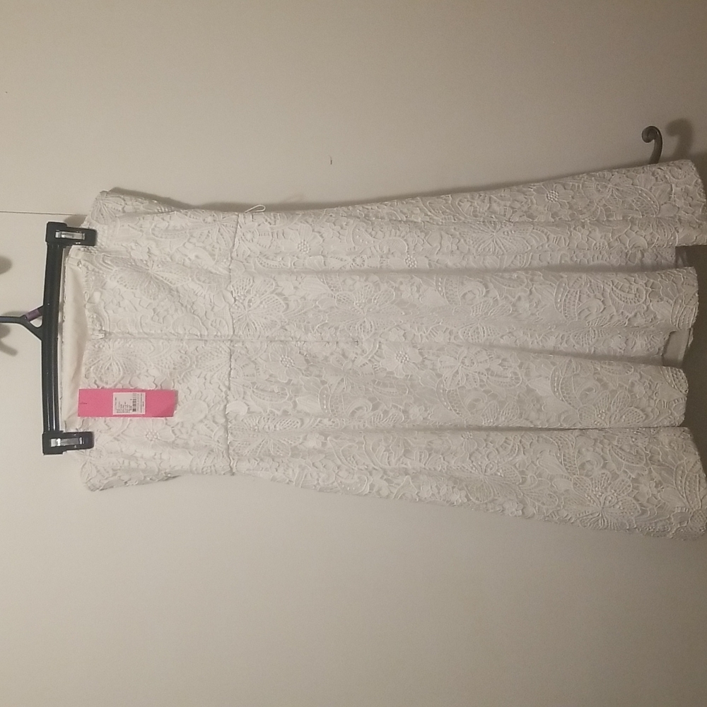 NWT Lilly Pulitzer Strapless Sienna White Lace dress SZ 8 - Picture 6 of 9